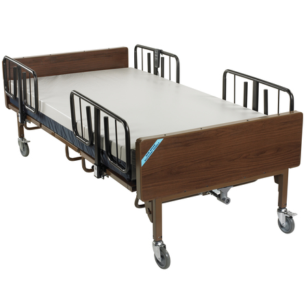 Drive Medical Full Electric Bariatric Hospital Bed w/ Mattress & T Rails 15300bv-pkg